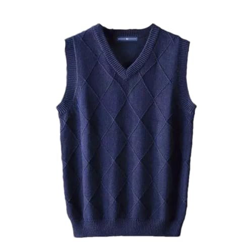 Men V-Neck Pullover Waistcoat Slim Sweater Vest Male Solid Knit Tops Spring Fall