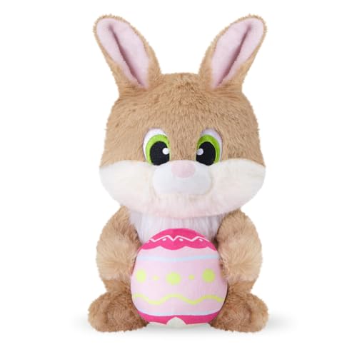XIMEY Peluche Lapin Realiste, Lapin Peluche de Pâques Décoration, Matière Très Douce pour Câliner Et Jouer, Garniture de Panier de Pâques (Œuf)