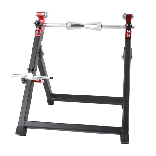 Hamwesh Equilibrador de Ruedas de Motocicleta, Soporte para Equilibrador de Llantas de Bicicleta, Soporte de Alineación, Conos de Centrado Ajustables Plegables de Acero Resistente para