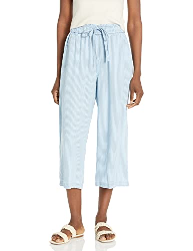 Zac & Rachel Women's Pull on Wide Leg Crop Pant with Drawstring Waist