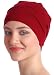 Unisex Essential Cotton Indoor Caps for Chemo, Hair Loss | Sleep Caps (Burgundy)
