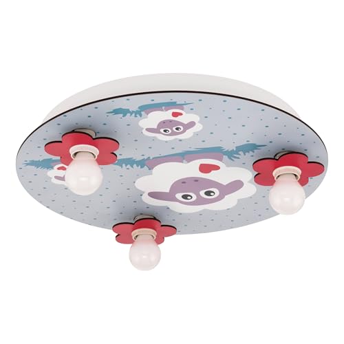 Lampe pour chambre d'enfant Eglo Lalelu bois blanc contre peur du noir