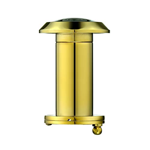 Image of TOGU TG2814YG-PVD Gold UL Listed Solid Brass HD Glass Lens 220-degree Door Viewer Peephole with Heavy Duty Privacy Cover for 1-3 /8 inch to 2-1 /6 inch Doors, PVD Gold Finish