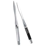 dohobby 2PCS Letter Openers Stainless Steel Black Silver Color Envelope Opener Mail Opener Hand Envelope Slitter