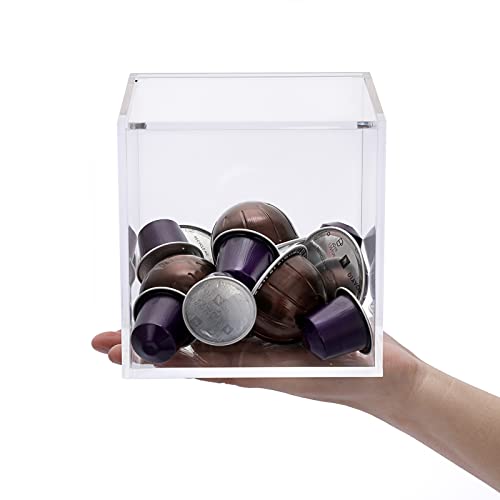 Elldoo Coffee Pod Holder With Lid For Nespresso Capsules Vertuoline Originalline, Clear Acrylic Dispenser,Tea Bag Organizer Sugar Storage Holder Coffee Bar Accessories #TOP6
