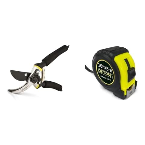Complete Gardening & DIY Toolkit: Premium Bypass Pruning Shears & 16ft Retractable Tape Measure - Essential Tools for Every Home Cover