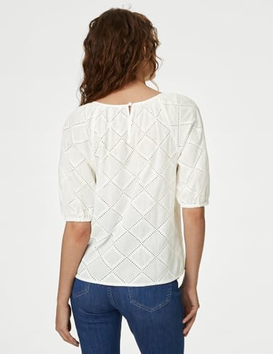 Image of Marks & Spencer Women's Cotton Solid Regular Fit Blouse