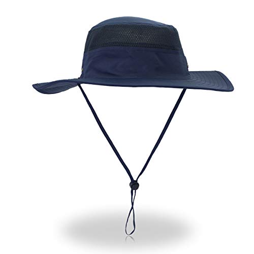 Duakrs Unisex Wide Brim Sun Hat,Outdoor UPF 50+ Waterproof Boonie Hat Summer UV