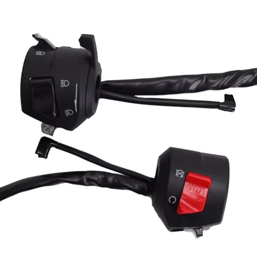 Interrupteur de guidon moto avec commande clignotant phare et starter kit complet gauche droite universel
