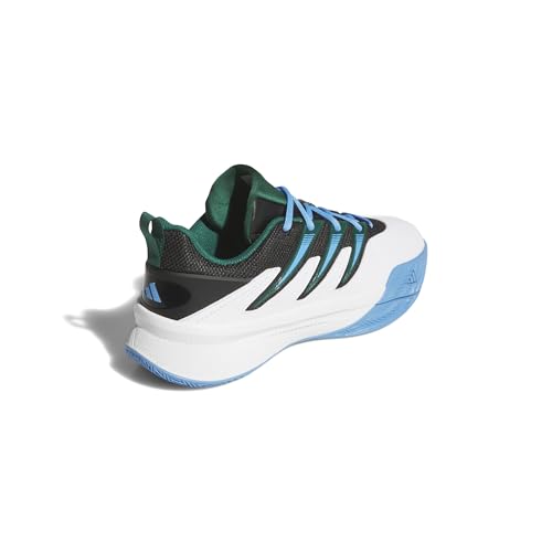 Image of Adidas Unisex Women's Certified 3 Basketball Trainers, Ftwr White Collegiate Green Blue Burst, 8
