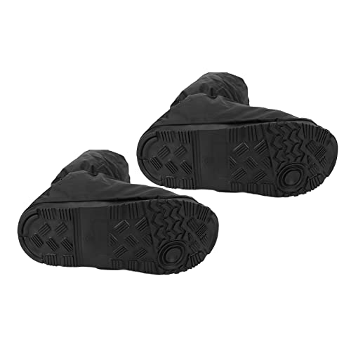 Cubrezapatos impermeables de tela Oxford, cubrezapatos reutilizables para hombre y mujer con banda elástica, suela antideslizante para senderismo, ciclismo y pesca en lluvia y nieve (L) miniatura 7
