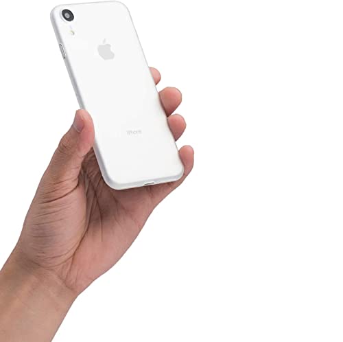 Image of ExpressB Compatible iPhone XR Case 6.1 Inch (2018) Ultra-Thin Hard Cover Slim Fit [0.35mm] Thinnest Protect Bumper for iPhone XR [ Semi-Transparent ] Lightweight - Matte Frost White