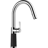 SCHOCK | Miscelatore SC520 Canna Alta Cono con Doccia Estraibile, Base Rivestita in ®Cristadur Premium Nero Puro, h378mm