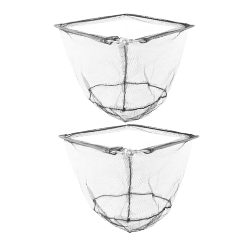 Épuisette pliable télescopique Toyvian à filet triangulaire portable lot de 2
