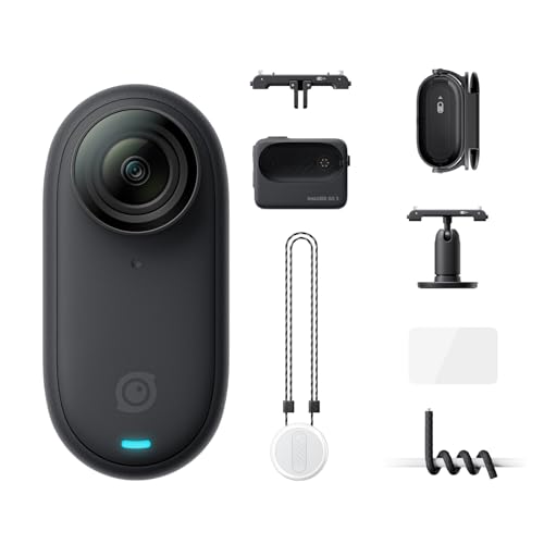 Insta360 GO 3 128GB Creator Kit Black – Small & Lightweight Action Camera, Portable and Versatile, Hands-Free POV, Mount Anywhere, Stabilization, Multifunctional Action Pod, Waterproof