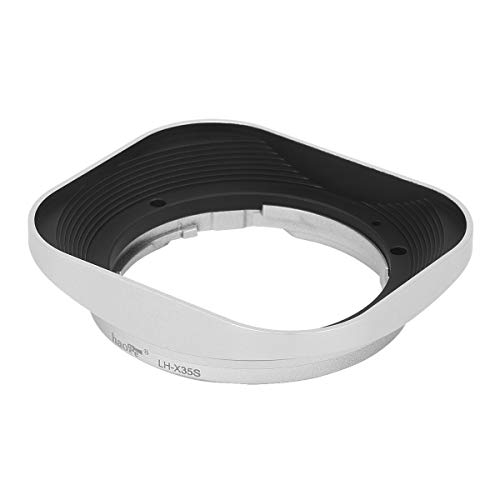 Haoge Lh-X35S Bayonet Square Metal Lens Hood For Fujifilm Fuji Fujinon Xf 35Mm F2 R Wr Xf35Mmf2, Xf 23Mm F2 R Wr Xf23Mmf2 And Xc 35Mm F2 Xc35Mmf2 Lens Replace Lh-Xf35-2 Silver #TOP1