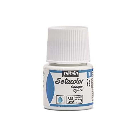 PEBEO 295-010 Setacolor Opaque Fabric Paint Bottle, Titanium White, 45-Milliliter Cover