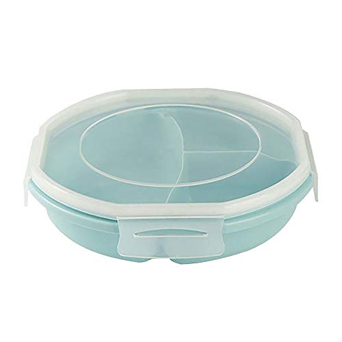 pudełko na lunch, Lunch Box dla dorosłych szczelny 3-komorowy wielokrotnego użytku pojemnik na lunch naczynia przechowywanie żywności(Roze)