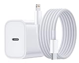 ⭐️⭐️⭐️⭐️⭐️ Cargador súper rápido para iPhone: el cargador de pared rápido USB-C de 20 W es perfecto para la nueva serie iPhone 14. El cargador USB C ofrece una salida de potencia de 20 W y ofrece carga de velocidad completa para los teléfonos iPhone. El iPhone 14,13,12,11 XS,X se puede cargar de 0% a 50% en 30 minutos, 3 veces más rápido que el adaptador de cargador de 5 V/1 A. Lo que significa que solo tarda 1.5 horas en cargar tu iPhone completamente, ahorrando más de 1.8 horas para ti.