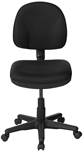 Office Star Pneumatic Sculptured Office Task Chair With Thick Padded Seat And Built-In Lumbar Support, Black #TOP1