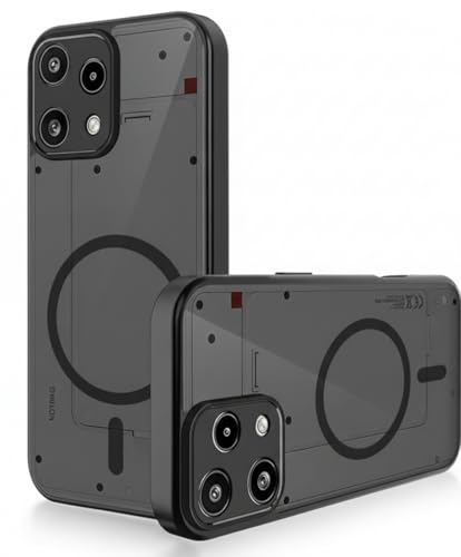 Image of Shockproof Hybrid Armor Back Cover Case Compatible with Nothing Phone 3a Lite 5G (Smoke Back-Black TPU Bumper with Translucent PC (Nothing 3A Lite)