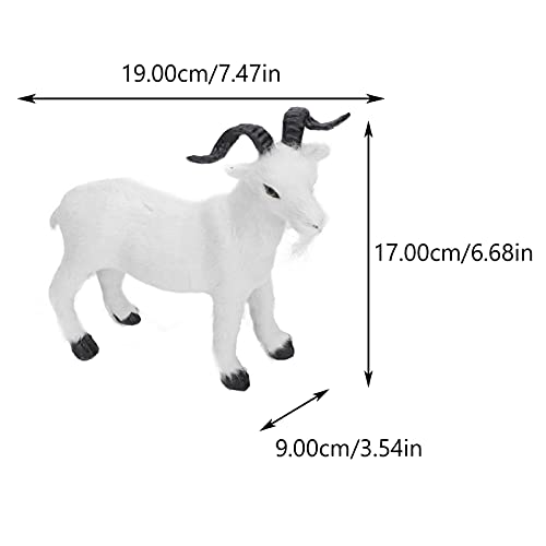 Amosfun Weiße Ziege Figur Handwerk Simulierte Ziege Figur Sammeln Miniatur Land Bauernhof Tiere für Wissenschaft… – Bild 4