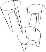 Kit 3 Suporte Tripé Para Vasos De Chão Ferro Reforçado