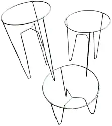 Kit 3 Suporte Tripé Para Vasos De Chão Ferro Reforçado