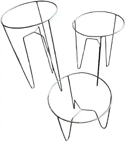 Kit 3 Suporte Tripé Para Vasos De Chão Ferro Reforçado