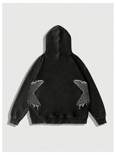 SOLY HUX Hoodies for Men Star Graphic Sweatshirt Drawstring Long Sleeve Vintage Pullover Tops Streetwear2