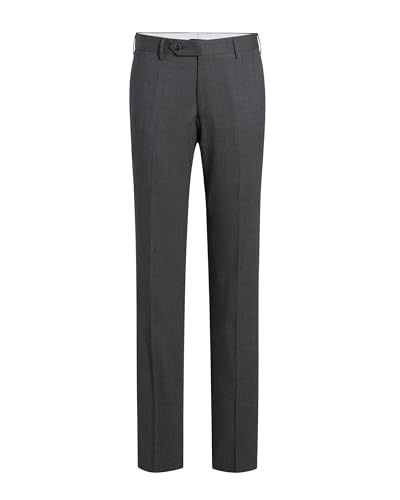 Zanella Men’s Parker Italian Wool Dress Pants, Stretch Luxury Tailored Trousers, Made in Italy, Medium Grey,40