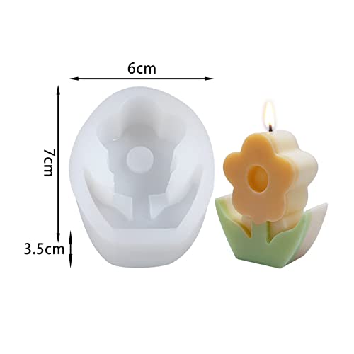 Stampo in silicone per candele a forma di fiori di...