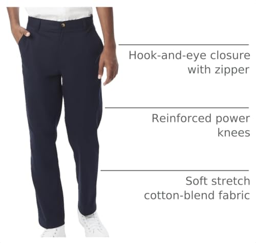 Image of French Toast Men's Straight Fit Stretch Twill Chino Pant
