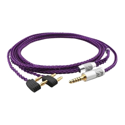 Cable para auriculares plateado HiFi 3.5mm 0.7m miniatura 1