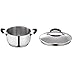 Lagostina Gioiosa Casseruola Fonda con 2 Maniglie, Acciaio Inox, Diametro 22 cm, 4.0 Litri & Gioiosa Coperchio con Manigliai in Bakelite, Acciaio Inox 18/10, Diametro 22 cm