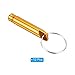 PATIKIL Emergency Whistles, 12 Pack Safety Whistle with Keychain Loud Sound Aluminum Outdoor Survival Whistle for Camping Hiking, Gold