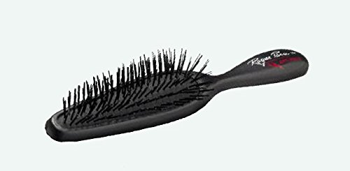 Roger Para Maestro schwarz antistatisch 6-reihig Nylonborste 1 x Massage-Pneumatikbürste Cover