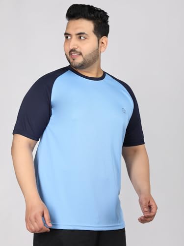 Image of CHKOKKO Men's Polyester Regular Fit Solid Sports T-Shirt