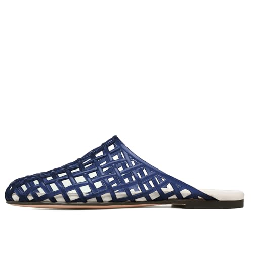 Clear Jelly Shoes for Women Slip on Jelly Mesh Slides Comfortable Closed Toe Flats Sandals Summer Beach Slippers.