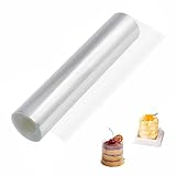 Haute transparence: notre film d'acétate de gâteau est très transparent et peut être utilisé pour afficher de délicieuses garnitures de gâteau et leurs riches couches. En outre, le film de gâteau est très flexible et peut être plié en différentes formes pour protéger et maintenir la forme du gâteau.