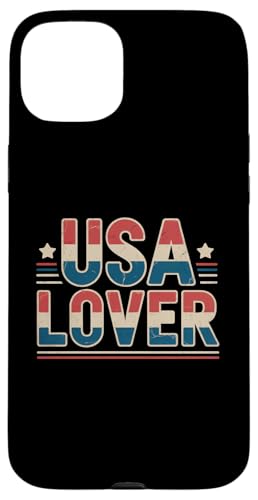 ���B���e�[�W I Love USA Of America Flag USA Lover Meme �X�}�z�P�[�X iPhone 15 Plus �p