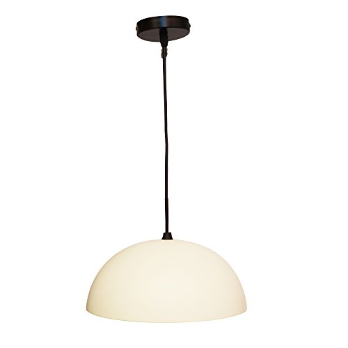 Image of Homesake Classy White Pendant Hanging Light,10 inch Modern Dome Pendants Light for Living Room, Dining Room & Kitchen | Scandinavian Ceiling Hanging Light Fixture | Metal Pendant Lamp for Home Decor