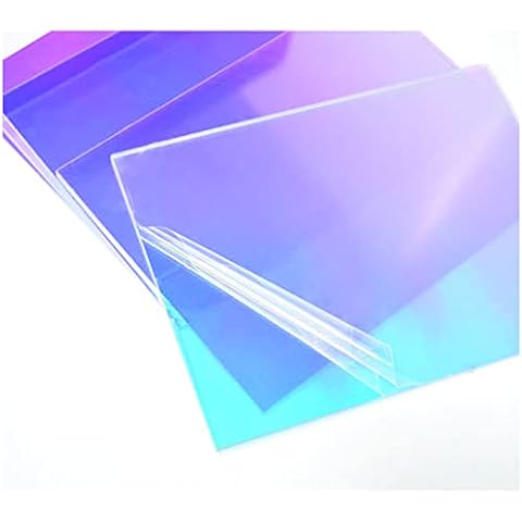Blanks Direct LARGE Acrylic Iridescent Sheet 0.4cm Thick Splashback DIY Craft Decoration Wall Tiles Laser Rainbow Art Advertising Wedding Radient Two Sided (A3 297 x 420mm) Cover