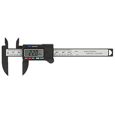 Electronic Digital Vernier Caliper, 0-4 in LCD Plastic Digital Caliper Measure Tool, DIY Archaeological Jewelry Precision Fractional Inch Metric Conversion Caliper