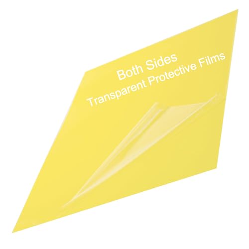 Image of A4 PVC Flexible Plastic Sheets, 10Pcs 0.3mm Thick A4 Size, Transparent DIY Crafts Film(Yellow)
