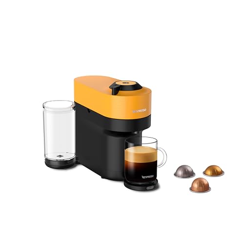 Nespresso Vertuo Pop+ Coffee and Espresso Machine by De'Longhi, Mango Yellow