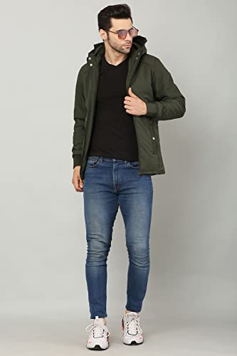 Image of Men's Hooded Fleece Jacket, Zip-Up Front, Lightweight, Water Resistant