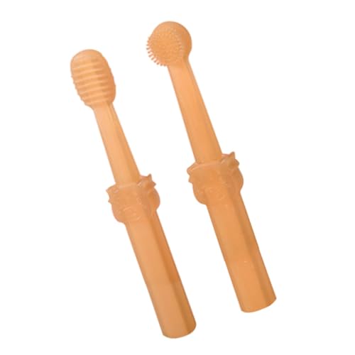 TOBBOMEY 1set Spazzolino Per Cani e Gatti Con Testa Doppia Per Pulizia Orale Con Scatola Pratica Per La Dei Denti Degli Animali Domestici