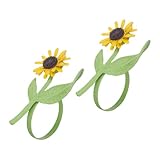 Ronds de serviette festifs : largement utilisés lors de mariages, fêtes, célébrations, remises de diplômes, banquets, repas quotidiens et bien d’autres occasions. porte-serviettes tournesol