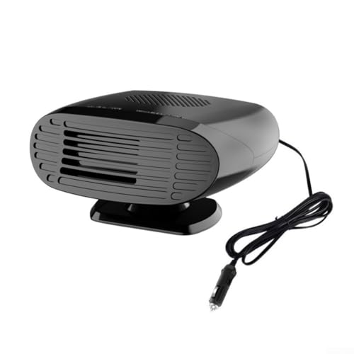 Aprilsunnyzone Calentador de coche con purificación de aire, soporte giratorio de 360 grados y modo de ventilador para enfriar y descongelar en todas las estaciones (24 V)
